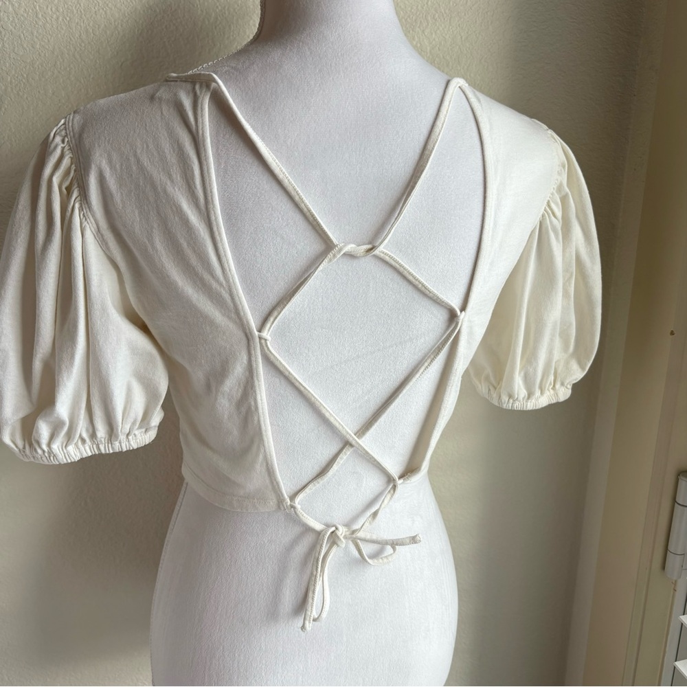 Aritzia Sunday Best Bibi Tie Back Top in Coconut L